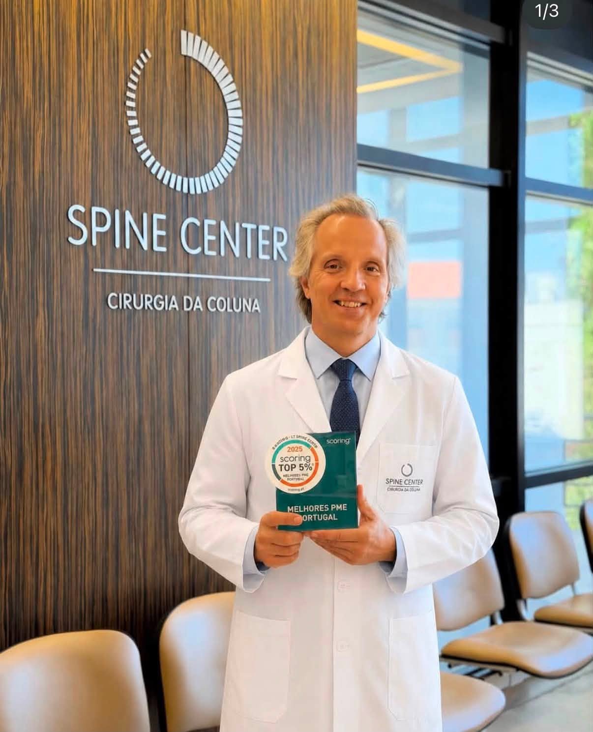 Selo Scoring TOP 5% Melhores PME de Portugal 2025 — Spine Center